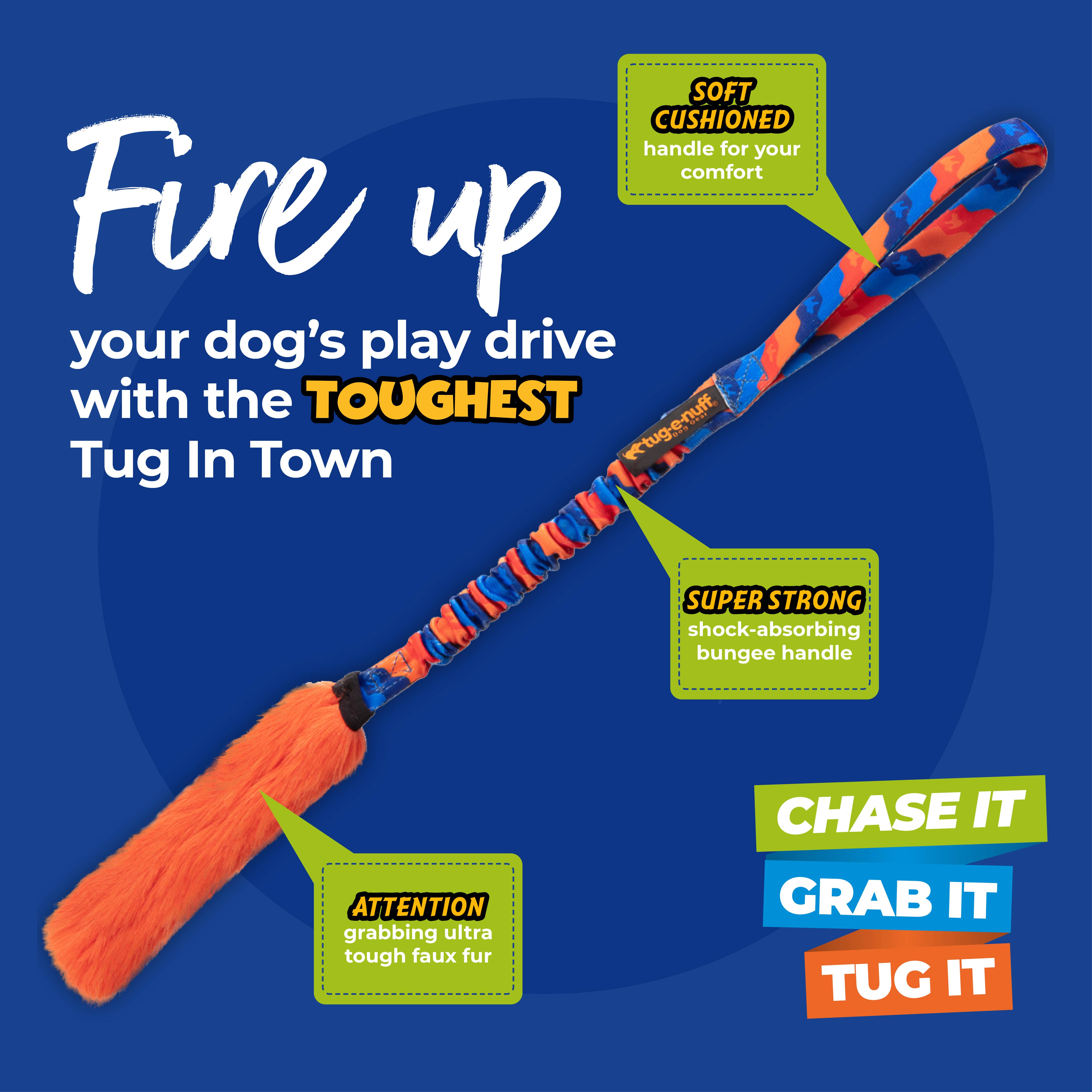 Bright Fauxtastic | Giocattolo per Cani in pelo sintetico | Tug-E-Nuff