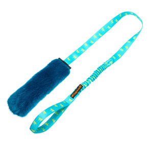Salamotto con corda elastica Squeaky Chaser in pelliccia sintetica | Tug-E-Nuff